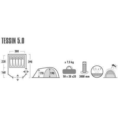 15. High Peak Tessin 5 Zelt 10228
