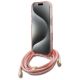 4. Guess Crossbody Cord Script MagSafe-Hülle für iPhone 16 Pro Max – Rosa