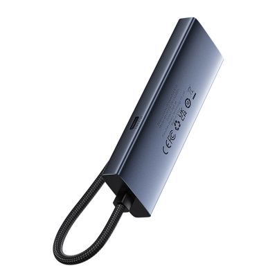 3. Baseus UltraJoy Series USB-A-Hub (4x USB-A 3.0, 1x USB-C 5V) – Grau