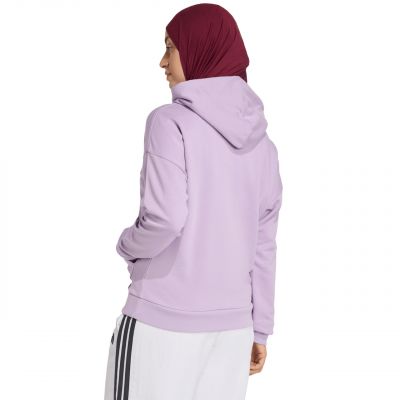 3. Damen adidas Essentials Linear French Terry Hoodie Lila JY0036