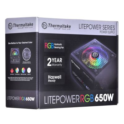 8. Thermaltake Litepower RGB PS-LTP-0650NHSANE-1 Netzteil (650W; Aktiv; 120mm)