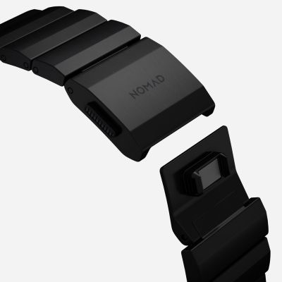 7. NOMAD Titanarmband – Titanarmband für Apple Watch 46 mm/49 mm (schwarze Hardware) V2
