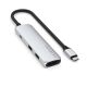 8. Satechi 4-in-1 USB-C Slim Multiport Adapter 4K - Aluminium-Adapter für USB-C Mobilgeräte (USB-C, 4K HDMI, 2x USB-A) (Silber)