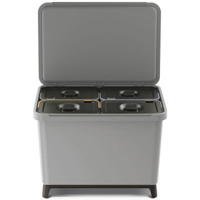 5. ABFALLBEHÄLTERSYSTEM SORTIBOX 4IN1 GLATT GRAU