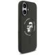 4. Karl Lagerfeld Silikon-Hülle Karl&Choupette Ring MagSafe für iPhone 17 - Schwarz