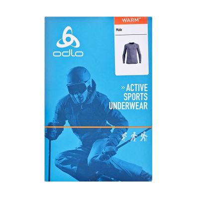 6. Herren T-Shirt ODLO BL TOP Rollkragen langarm ACTIVE WARM Größe M Grau