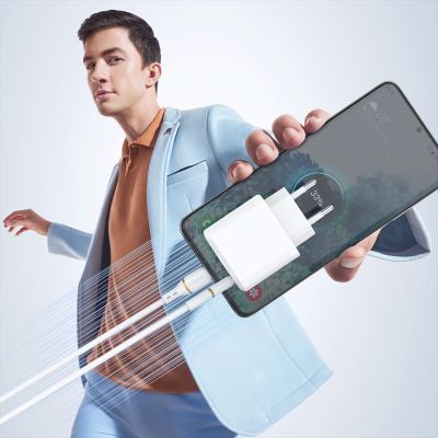 5. Dudao L25L USB-A - Lightning Kabel 1 m 30 W mit weichem Silikongeflecht - Weiß
