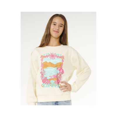 6. RIP CURL Sunshine Squad Crew-Girl Sweatshirt Weiß