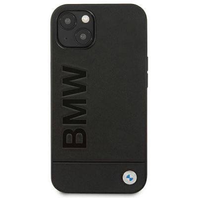 3. Hülle BMW BMHCP14MSLLBK iPhone 14 Plus 6,7 "schwarz / schwarz Lederstempel