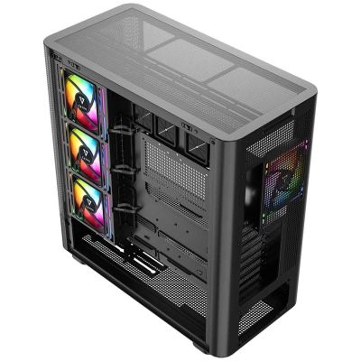 6. MODECOM VOLCANO AQ 500 ARGB MIDI SCHWARZES GEHÄUSE