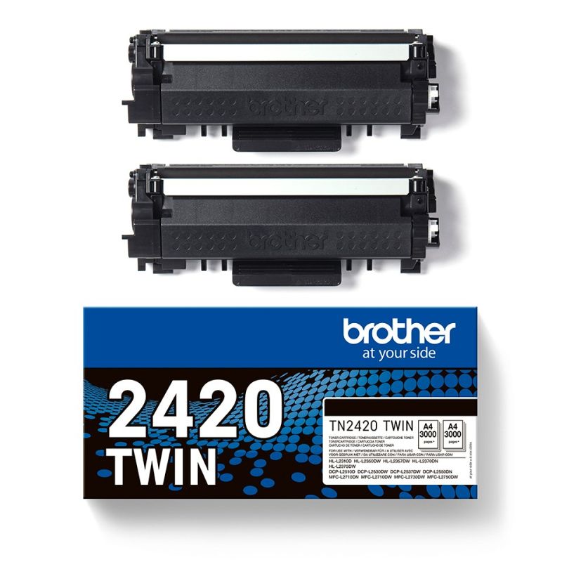 9. Brother TN-2420TWIN Tonerkartusche, 2 Stück, Original