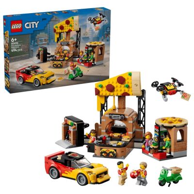 LEGO City 60496 – Pizza-Lieferung mit Fahrzeugen