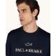 3. Paul&Shark Herren-T-Shirt aus Baumwolle, Marineblau und Gold, 99311007-50E – Klassischer Schnitt, Logo