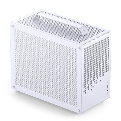 Jonsplus Z20 GEJP-023 Mesh-PC-Gehäuse, Mini-Tower, Micro-ATX, mit Tragegriff – Weiß