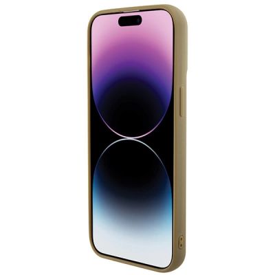 5. Guess Disco Metal Script Hülle für iPhone 15 Pro Max – Gold