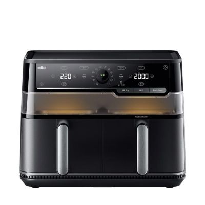 Braun TwinCook 5 Doppel-Heißluftfritteuse (10 l, 2800 W), Schwarz