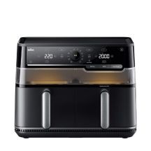 Braun TwinCook 5 Doppel-Heißluftfritteuse (10 l, 2800 W), Schwarz