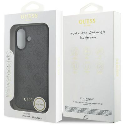 7. Guess 4G Charms Collection MagSafe Hülle für iPhone 17 - Schwarz