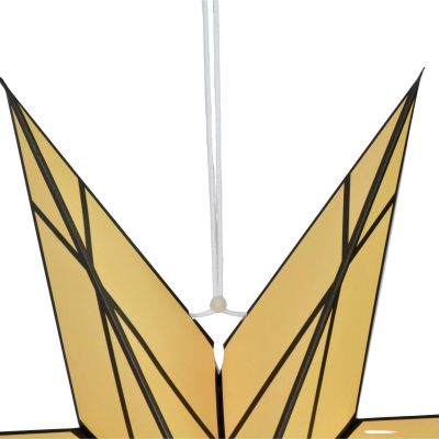 4. PAPIERDEKORATION STERN 50 CM 7 ARME CREME