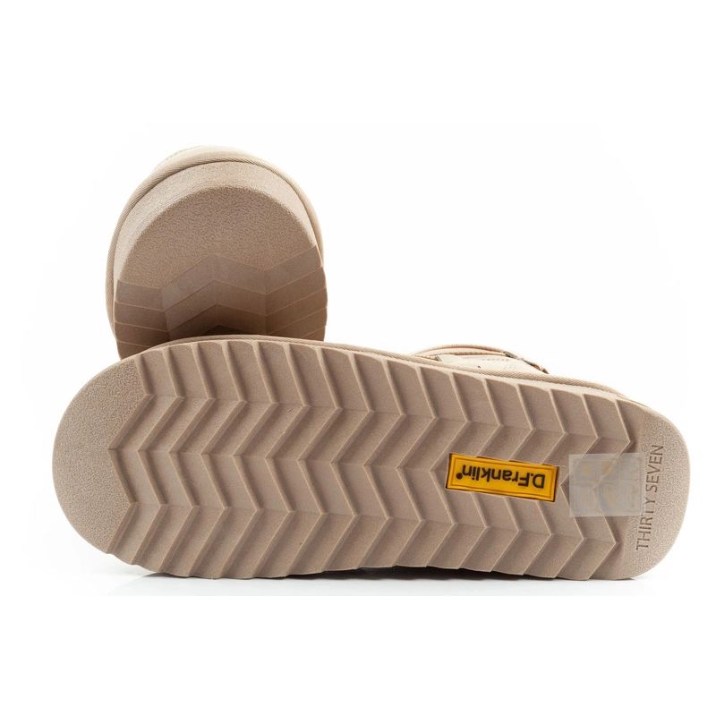 18. D.Franklin Damen Winter Schneestiefel Modische isolierte goldene Stiefeletten