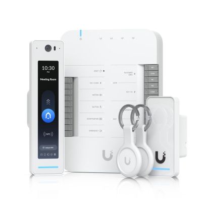 55. UniFi Access Ubiquiti G3 Pro Starter Kit UA-G3-SK-Pro, G3 Professional Access Reader + G3 Reader + Hub + Schlüsselanhänger (2 Stück)