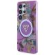2. Guess Glitzerblumen-Dreieckknöpfe MagSafe-Hülle für Samsung Galaxy S25 Ultra – Lila
