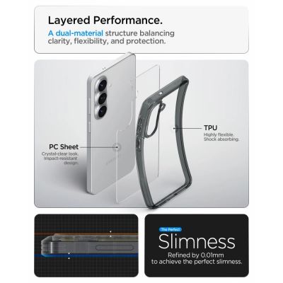 7. Spigen Ultra Hybrid Hülle für Samsung Galaxy S26 - Halbtransparent