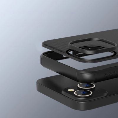 12. Nillkin Super Frosted Shield Pro Hülle für iPhone 14 Plus Rückseite blau