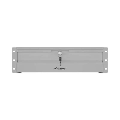 2. LANBERG Schublade für Schränke 19" 3HE 360MM GRAU