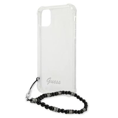 6. Guess GUHCP12MKPSBK iPhone 12/12 Pro 6.1" Transparente Hartschale Black Pearl