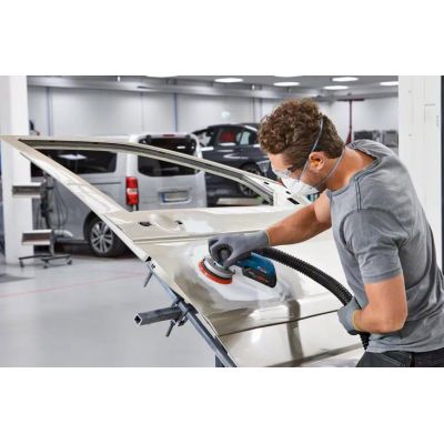 5. Bosch GEX 18V-125 Profi-Exzenterschleifer, 10.000 U/min, 20.000 Hübe/min, Schwarz, Blau, Grau, Rot