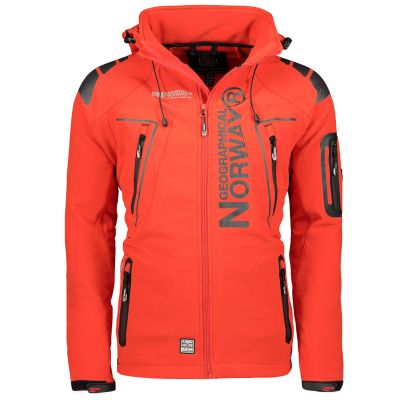 Geographical Norway Techno MEN 056 BS3 Herren Sportjacke mit verstellbarer Kapuze, wasserdicht, rot (WU1060H/GN)