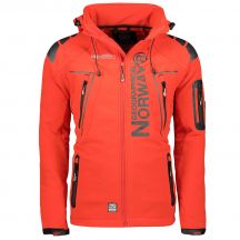 Geographical Norway Techno MEN 056 BS3 Herren Sportjacke mit verstellbarer Kapuze, wasserdicht, rot (WU1060H/GN)