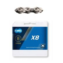 KMC Chain X8 114 Glieder Silbergrau BOX
