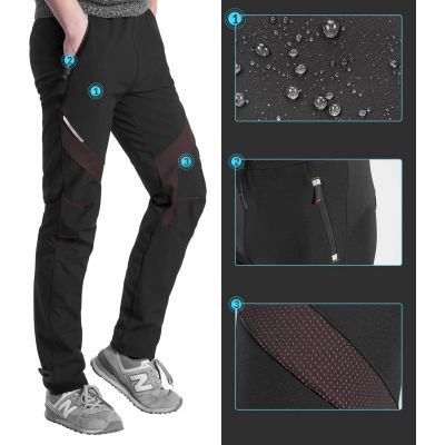 5. Winddichte Radsporthose Rockbros Patrol, Größe XL - Schwarz