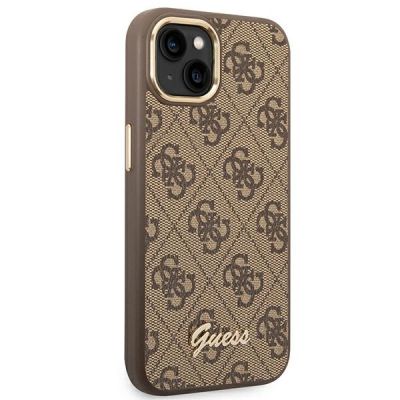 4. Guess GUHCP14MHG4SHW iPhone 14 Plus 6,7 "braun / braunes Hartschalenetui 4G Vintage Gold Logo