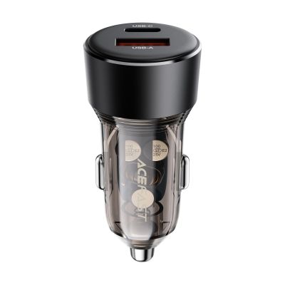 Acefast B12 Autoladegerät 60W USB-A / USB-C - Schwarz