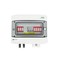Hermetischer DC/AC-Emitteranschlusskasten IP65 mit Dehn 1000V DC-Überspannungsableiter Typ 2, 1 x PV-String, 1 x MPPT // Dehn AC-Begrenzer Typ 2, 20A 3-phasig