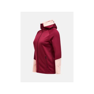 2. Damen-Kapuzenpullover Peak Performance Rider Essentials Zip Hood – vertical zenith/peach fuzz, Größe: M