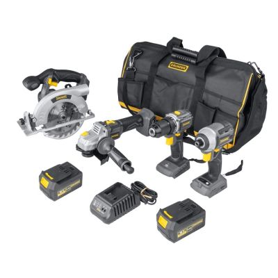 Werkzeugset mit 4 Werkzeugen, 2 x 4 Ah, 18 V
