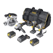 Werkzeugset mit 4 Werkzeugen, 2 x 4 Ah, 18 V