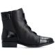 2. Rieker 77053-00 bequeme schwarze Damen-Lederstiefeletten