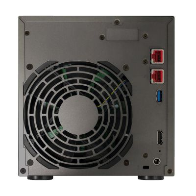 12. NAS Asustor AS6704T; Tower; 4x (3,5" SATA HDD/ 2,5" SSD); Intel Celeron N5105; 4 GB DDR4 SODIMM (max. 16 GB), 2x 2,5-GbE, 4x M.2 2280 NVMe PCIe 3.0, 2x USB 3.2 Gen, 1x HDMI 2.0b, 1x optionale 10-GbE-Karte