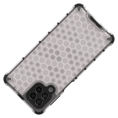 6. Gepanzerte Wabenhülle mit Gelrahmen für Samsung Galaxy M53 5G transparent