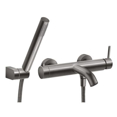Badewannenarmatur mit Duschset, Gunmetal