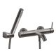 Badewannenarmatur mit Duschset, Gunmetal