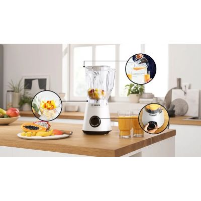 7. Bosch MMB6141W VitaPower Series 4 Standmixer, 1200 W, Behältermaterial: Tritan, Behälterinhalt: 1,5 l, Weiß