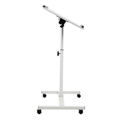 5. MACLEAN Mobiler Schreibtisch-/Laptopständer, Weiß, Höhenverstellbar 59–89 cm, max. 30 kg, MC-121 W