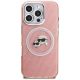 3. Karl Lagerfeld IML Glitter Karl & Choupette Heads Logo MagSafe Hülle für iPhone 16 Pro - Pink