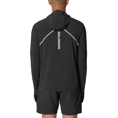 3. Salomon Sense Aero Hybrid Half Zip Hooded LC2429600 Schwarz L